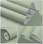 Dimoon 590''x17.7'' Green Peel and Stick Wallpaper Contact Paper Modern Self - Image 3