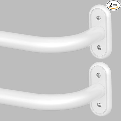 2 Pack Curtain Rods 36-88 Inch, 1 Inch Adjustable Heavy Duty Room Darkening by Wolistsa