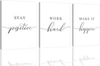 Framed Canvas Wall Art Positive Quotes Painting, Office Wall Art, Positive by EPHANYART