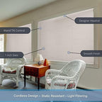 Lotus & Windoware Cordless 1" Vinyl Mini Blind 33" Wide x 64" Long - Image 3