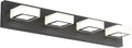 Ralbay Modern LED Black Vanity Lights 4 Lights Acrylic Bathroom Vanity Lighting by RalbayLighting