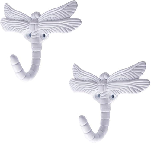 2pcs Dragonfly Coat Hooks Decorative Creativity Wall Mounted Hanger Hook by Geenite