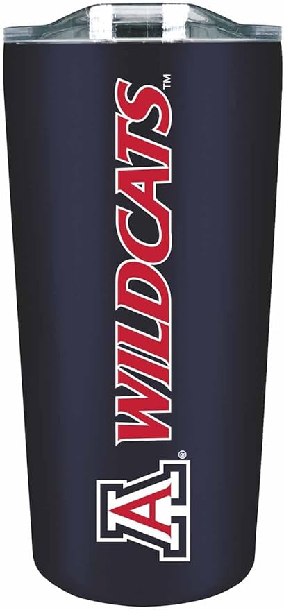 Campus Colors NCAA Stainless Steel Tumbler perfect for Gameday - 18 oz - Double Walled - Keeps Drinks Perfectly Insulated (Arizona Wildcats - Navy)