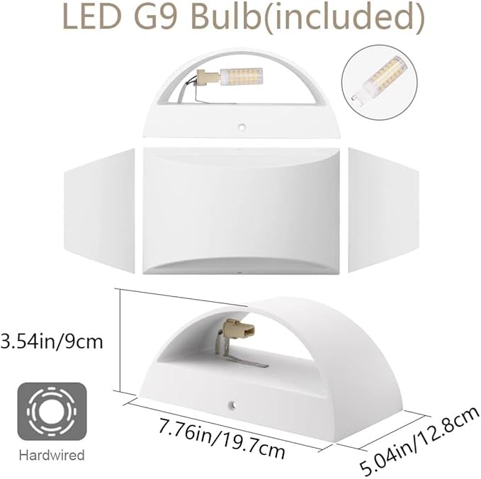 Aipsun 4 Pack Aluminum Modern Indoor LED Wall Sconce Hardwired Interior Wall - Image 9