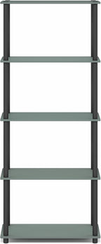 Furinno Turn-N-Tube Storage Shelves, 5-Tier Book Shelf, Corner Shelf, Toolless - Image 6