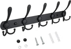 TICONN Wall Mounted Coat Rack, Five Heavy Duty Tri Hooks All Metal Construction by TICONN