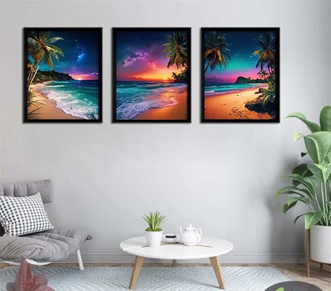 Beach Sunset Black Framed Wall Art - Image 6