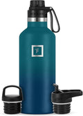IRON °FLASK Camping & Hiking Hydration Flask with Spout, BPA-Free Insulated Stainless Steel Sports Water Bottle - 32 oz Dark Night