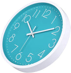 jomparis 12 Inch Silent Non-Ticking Battery Operated Round Turquoise Wall Clock - Image 4