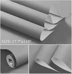 Dimoon 236''x17.7'' Grey Peel and Stick Wallpaper Contact Paper Modern Self - Image 4