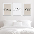 GUBIYU Bedroom & Morning Wall Art Prints Set of 3, Above Bed Decor, Good - Image 4