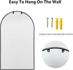 Wall Mounted Mirror, 30“x20 Black Bathroom Mirror, Arched Window Mirrors - Image 4
