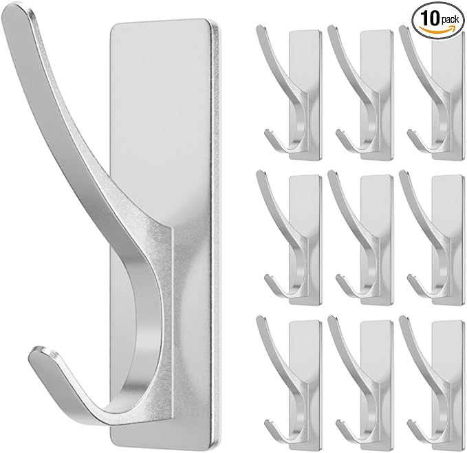 pickpiff Silver Self Adhesive Coat Hooks by pickpiff