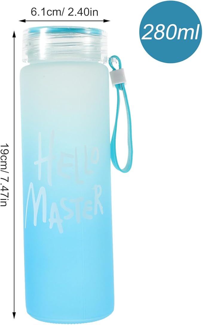 Heat Resistant Glass Cup Gradient Tone Glass Mug with Silicone Sleeve for Office Car Home Portable Drinking Tumbler for Coffee Tea Milk and Hot Beverages