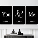 GUBIYU Set of 3 Framed Farmhouse You and Me Wall Art - Image 4