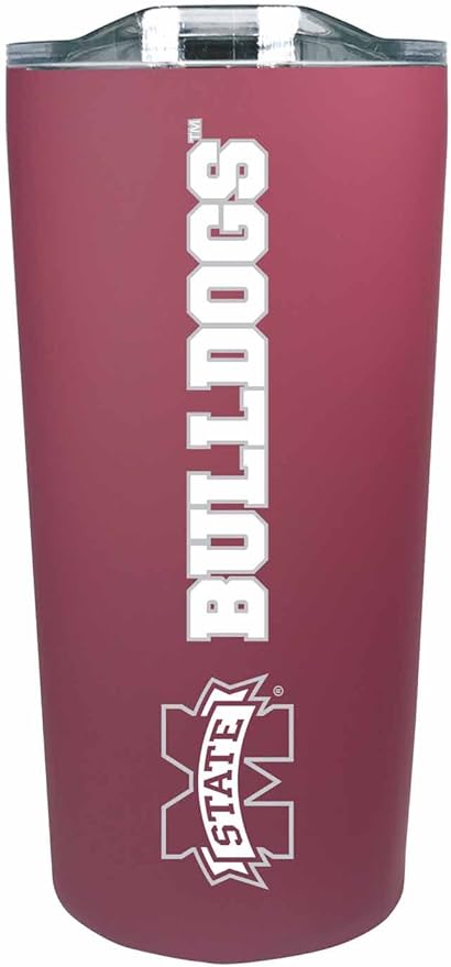 Campus Colors NCAA Stainless Steel Tumbler perfect for Gameday - 18 oz - Double Walled - Keeps Drinks Perfectly Insulated (Mississippi State Bulldogs - Maroon)
