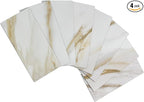 AULIGET 4-Piece Calacatta Gold Marble Look Peel and Stick Backsplash Wall Tiles by AULIGET