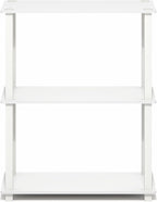 Furinno Turn-S-Tube Storage Shelves, 3-Tier Book Shelf, Corner Shelf, Toolless - Image 7