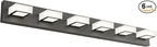 Ralbay Modern Matte Black Bathroom Vanity Light Fixtures 6 Lights Acrylic by RalbayLighting