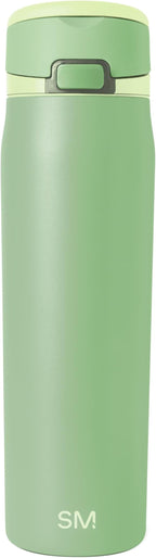 Simple Modern Mesa Loop Water Bottle with Covered Straw and Handle | 24oz Cup Holder Friendly Insulated Stainless Steel Bottles for Travel, Sports and School | Avocado