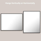 LOAAO 28"X36" Black Rectangle Bathroom Mirror Wall, Matte Black Aluminum Alloy - Image 4