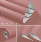 Dimoon 394''x17.7'' Pink Peel and Stick Wallpaper Contact Paper Modern Self - Image 2