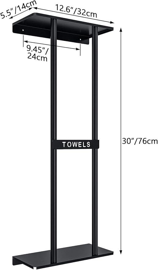STWWO Towel Racks for Bathroom, Bathroom Towel Storage Wall Mounted 30 inch - Image 3