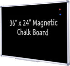 36 x 24 Inch Magnetic Black Chalkboard by DexBoard