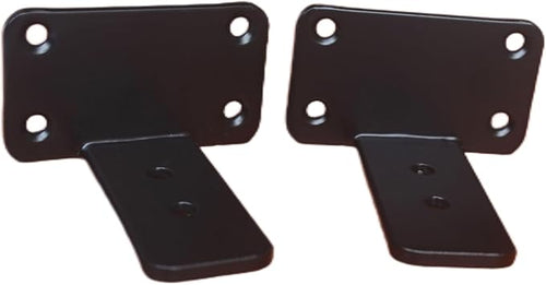 2 Pack - 4 inch Black Hidden L Shelf Bracket Iron Floating Shelf Brackets by MHMYDZ