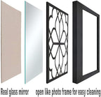 Wocred Set of 4 Mirrors Square Wall Mirror, Gorgeous Rustic Farmhouse Accent - Image 2