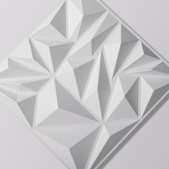 Art3d 50-Pack 3D Wall Panels for Interior Wall Decor, Modern Diamond Textured - Image 8