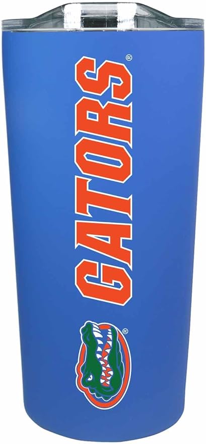 Campus Colors NCAA Stainless Steel Tumbler perfect for Gameday - 18 oz - Double Walled - Keeps Drinks Perfectly Insulated (Florida Gators - Royal)
