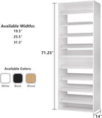 ROOMTEC Modular Closet System, 19.5" Shoe Shelf Closet Tower Wall-Mounted - Image 2