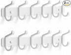 pickpiff Coat Rack Wall Mounted Heavy-Duty: Metal Coat Hanger 6 Hooks by pickpiff