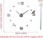 DIY 3D Wall Clock Large Frameless Watch Mirror Surface Wall Art Clock - Image 3