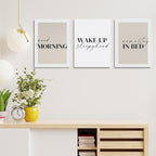 GUBIYU Bedroom & Morning Wall Art Prints Set of 3, Above Bed Decor, Good - Image 5