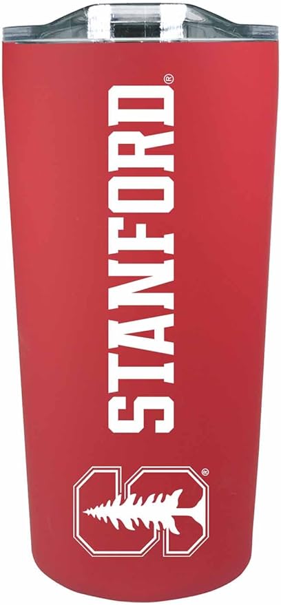 Campus Colors NCAA Stainless Steel Tumbler perfect for Gameday - 18 oz - Double Walled - Keeps Drinks Perfectly Insulated (Stanford Cardinal - Cardinal)