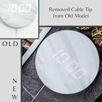 Minimalist LED Digital Wall Clock – USB Powered | Beige Lenin Style | 12/24 Hour - Image 6