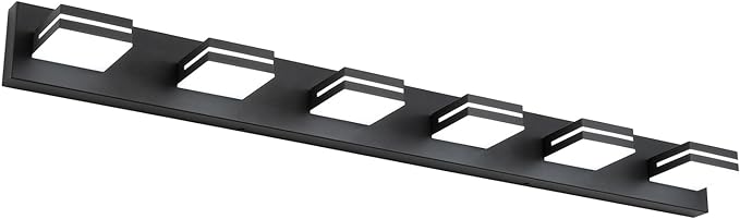 SineRise LED Modern Bathroom Vanity Light Fixtures, Matte Black Modern Acrylic by SINERISELIGHTING