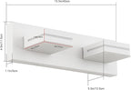 SineRise LED Modern Bathroom Vanity Light Fixtures, Matte White Modern Acrylic - Image 4