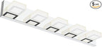 Ralbay Chrome Vanity Lights for Bathroom Acrylic Rotable 360° LED Modern by RalbayLighting