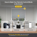 Motorized Blinds with Remote, Grasscloth Fabric Smart Blinds with Valance Cover - Image 5