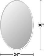 Frameless Oval Mirror, Bathroom Mirror - Image 3