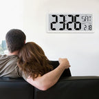 TXL 14.2" Large Digital Day Wall Clock, Custom 8 Languages Calendar, Count - Image 9