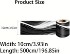 Black and White Wave Wallpaper Border 196x4 Inch Peel and Stick Wall Border - Image 8