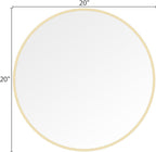 WallBeyond 20 inch Round Mirror Gold Circle Wall Mirror - Image 7