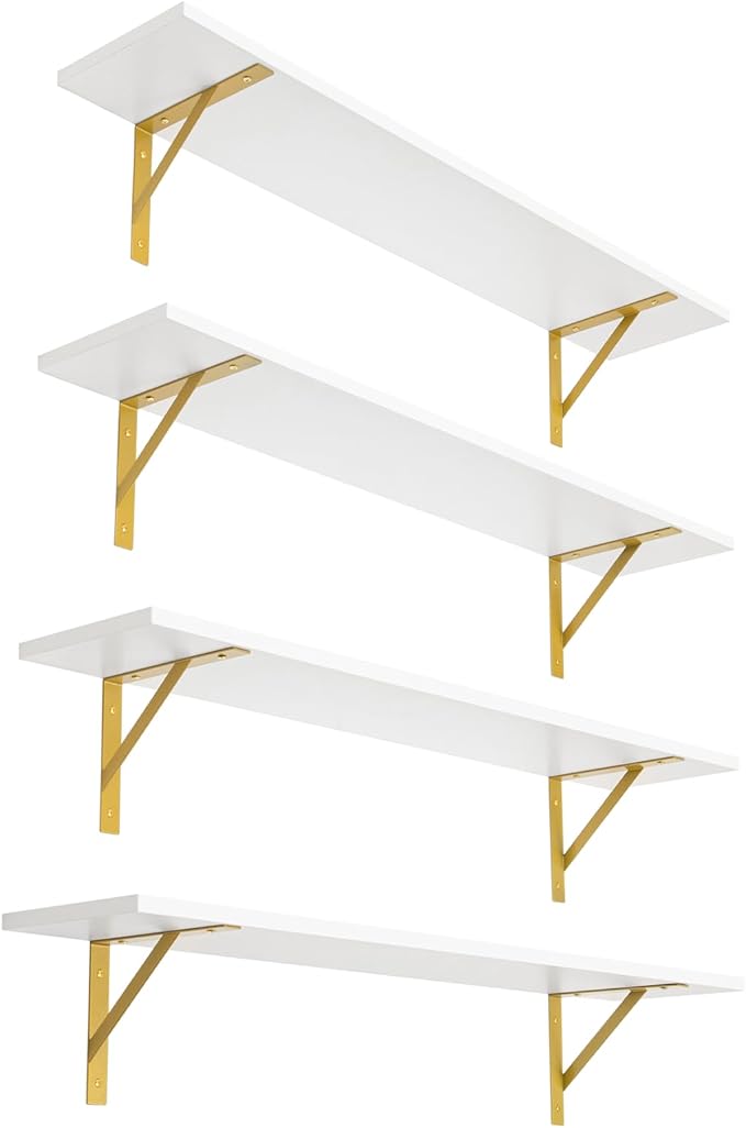DINZI LVJ Long Wall Shelves, 31.5Inch Wall Mounted Shelves, Floating Shelves by DINZILVJ
