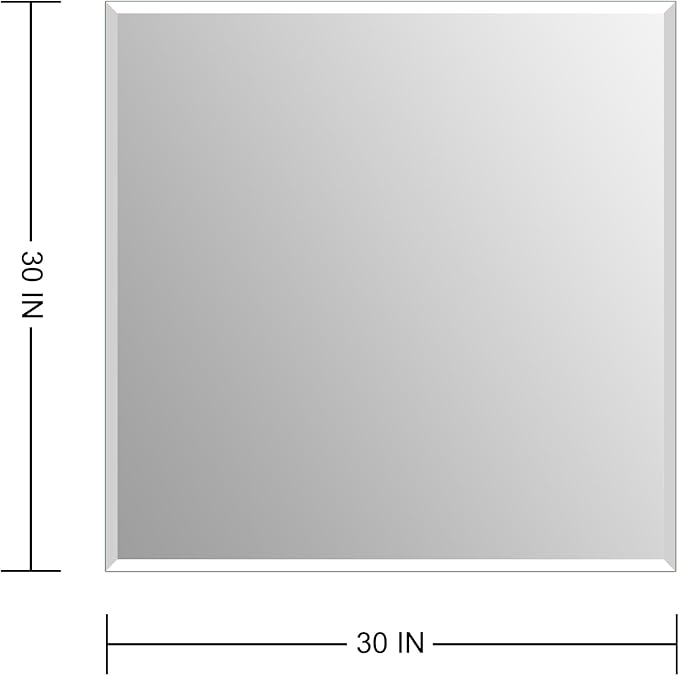 Ruomeng Frameless Mirror for Wall, 30x30 Inch Bathroom Vanity Mirror Farmhouse - Image 4