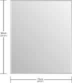 Frameless Bathroom Mirror for Wall, Rectangle Beveled Edge Mirror for Over Sink - Image 4