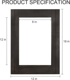 Rectangle Wall Mirror for Bathroom, Distressed White Wood Decor - Image 4